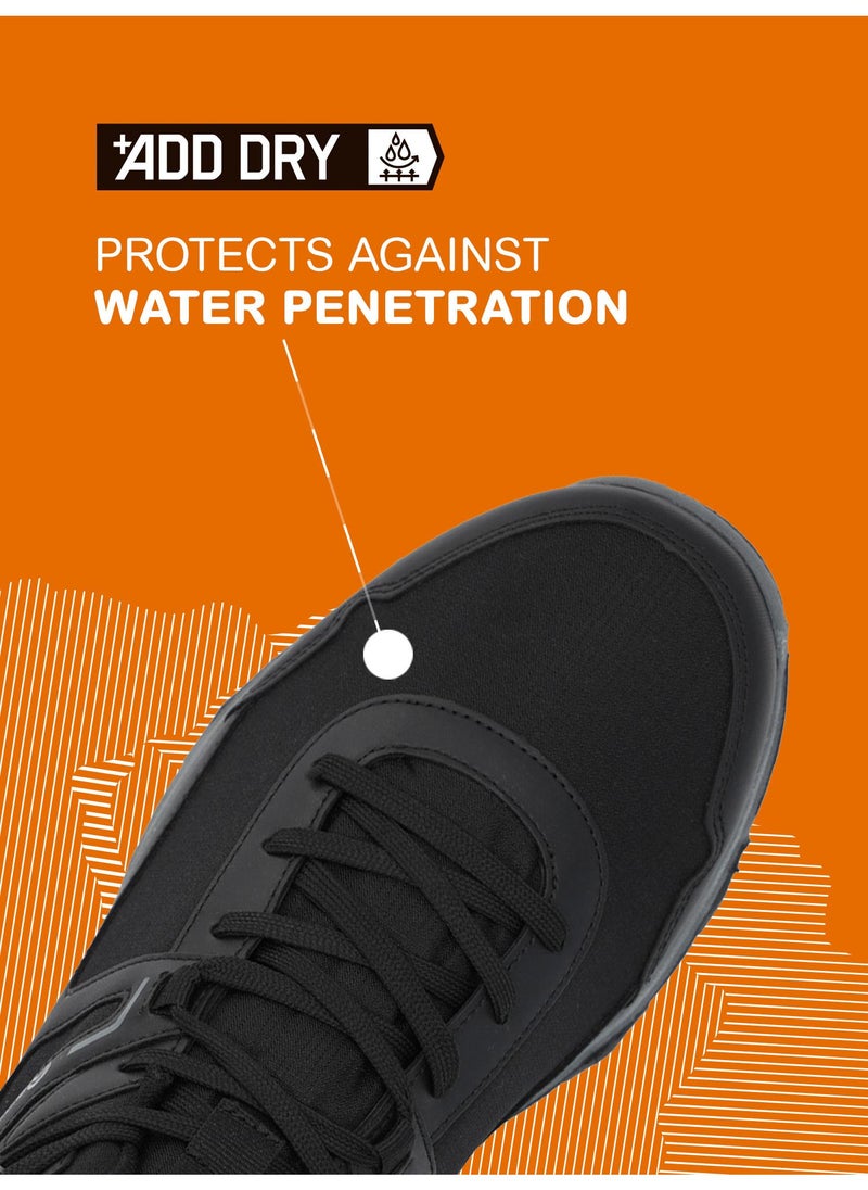 Outventure Men's Waterproof Hiking Boots - Discovery Mid Black Durable Outdoor Footwear for Trekking & Short Hikes  - Image 3
