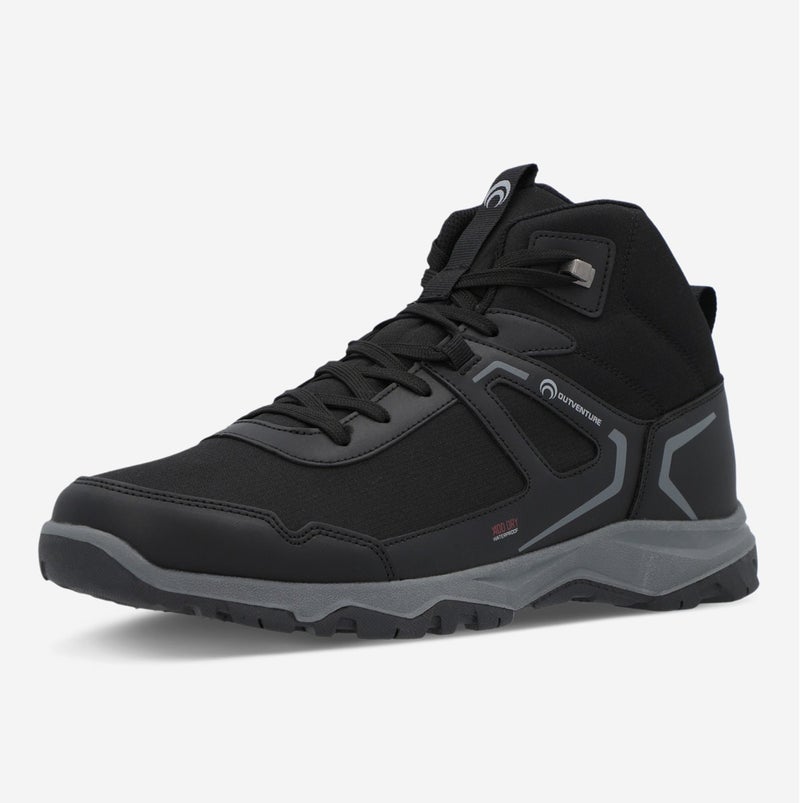 Outventure Men's Waterproof Hiking Boots – Black Durable Outdoor Footwear for Trekking and Hikes - Image 1