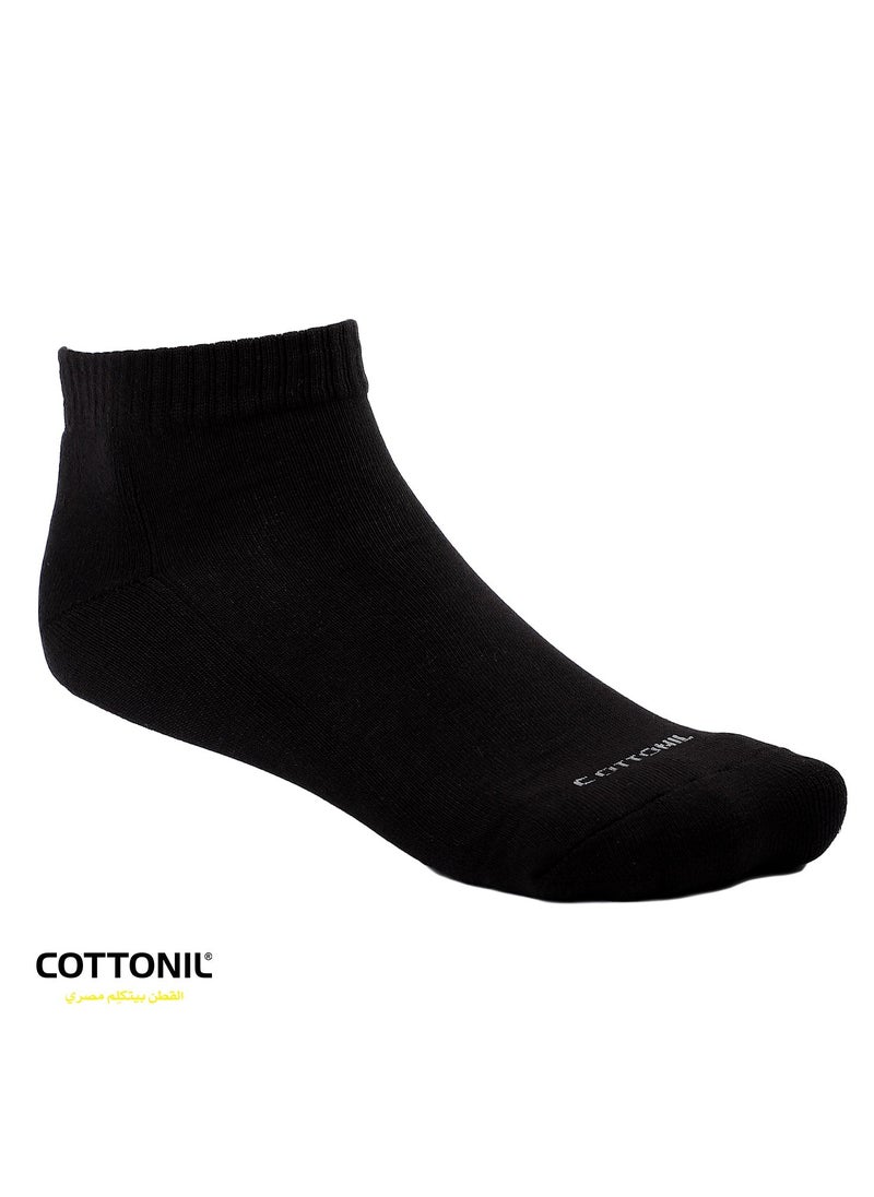 COTTONIL Pack of 4 Plain Color Cotton Socket Socks for Men  - Image 3
