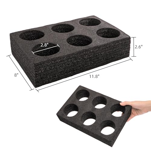 ZOOFOX 2 Pack Drink Carrier for Delivery 6 Cup Reusable Foam Coffee Tray for Hot and Cold Drinks to Go Drink Holder for Beverages Delivery Take Out Outdoors - Image 3