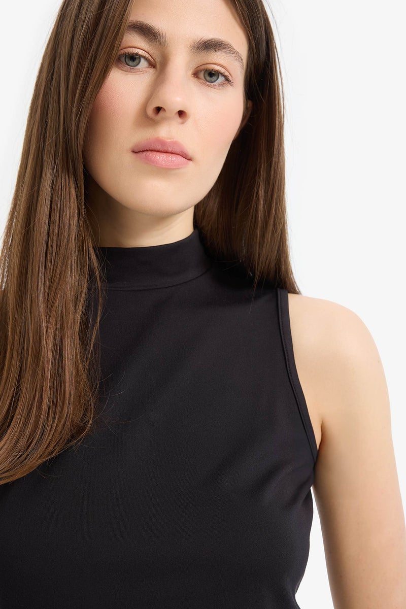 DeFacto Woman Slim Fit Half Turtleneck Tank Top  - Image 5