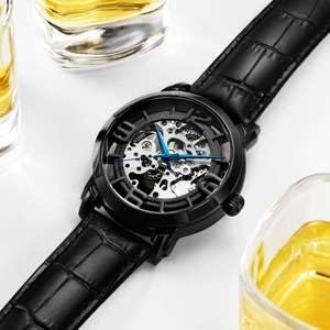 Stuhrling Original Skeleton Watches for Men - Mens Automatic Watch Self Winding Mens Dress Watch - Mens Winchester 44 Elite Watch Mechanical Watch for Men - Image 5