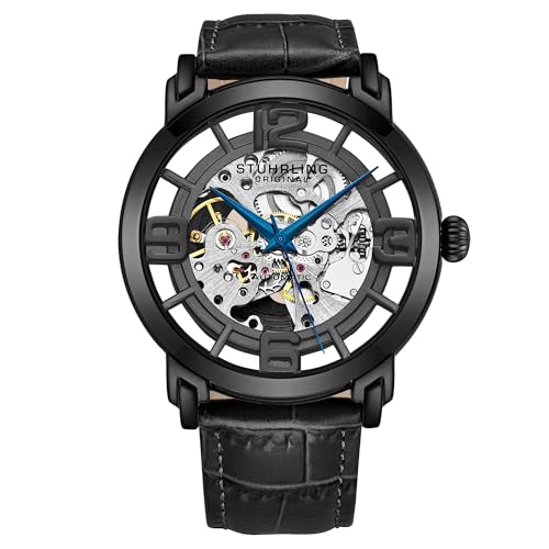 Stuhrling Original Skeleton Watches for Men - Mens Automatic Watch Self Winding Mens Dress Watch - Mens Winchester 44 Elite Watch Mechanical Watch for Men - Image 1