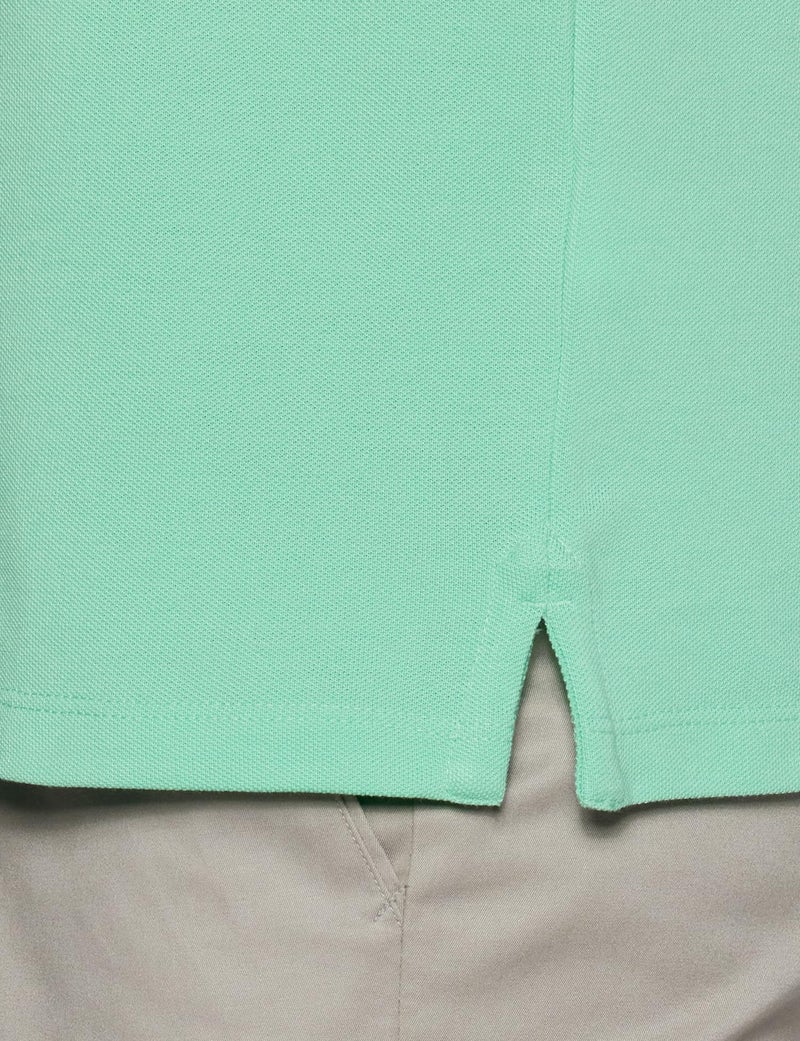 Peter England Men's Snug Fit Solid Polo T-Shirt with Coloured Collar Tipping| Cotton Rich| Premium Pique Weave Light Green, Large - Image 4