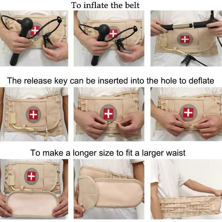 Inflatable Lumbar Air Pressure Traction Device Lumbar Muscle Strain Lumbar Disc Herniation Fixed Waist Belt Shenzhen Factory Support - Image 4