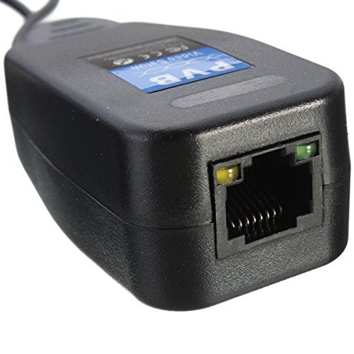 exgoofit 10 Pairs HD-CVI/TVI/AHD Passive Video Balun with Power Connector and RJ45 CAT5 Data Transmitter BNC Twisted Pair - Image 3