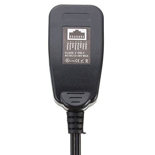 exgoofit 10 Pairs HD-CVI/TVI/AHD Passive Video Balun with Power Connector and RJ45 CAT5 Data Transmitter BNC Twisted Pair - Image 2