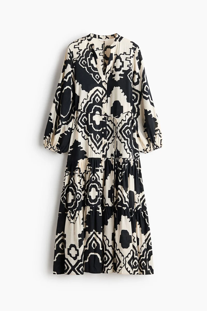 H&M Printed tiered dress
