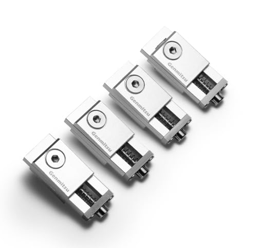 Genmitsu 4PCS Upgrade Aluminum Mini Vise Clamp Toe Clamp for Woodworking Metalworking Milling Project Size 22 x 09 x 08 56 x 22 x 21mm Low Profile - Image 1