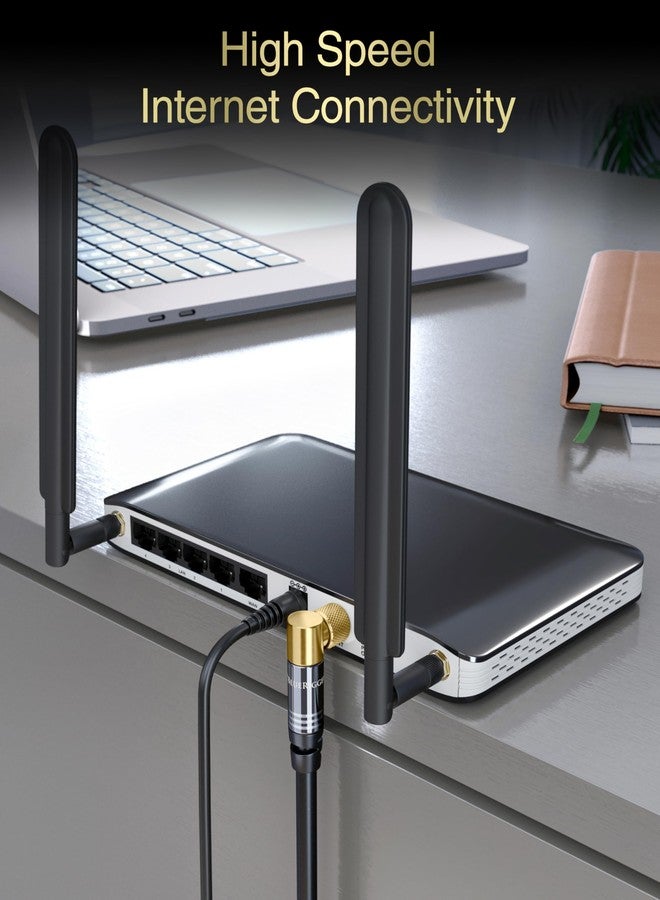 BlueRigger RG6 Coaxial Cable (25FT, 90° Angled to 90° Angled Connector Pin, Gold Plated, Triple Shielded) - Digital Audio Video Coax Cable Cord for HDTV, CATV, Modem, Satellite Receivers - Image 5