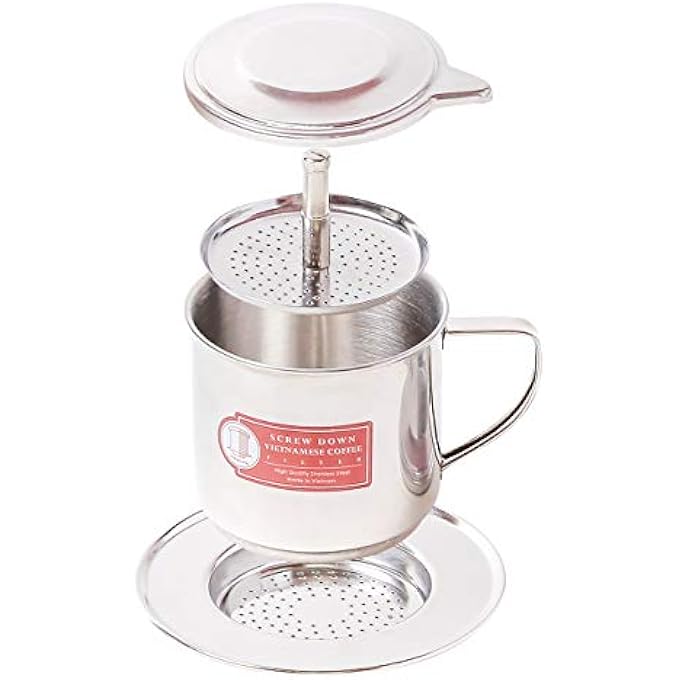 Thang Long Vietnamese Coffee Filter Maker Press Screw Down Phin Made In Vietnam Authentic 2 Medium 8 Oz - Image 4