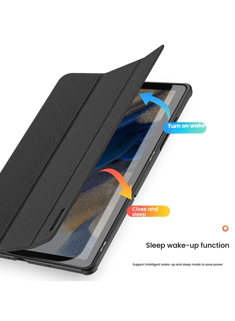 عام غطاء مناسب لـ Samsung Tab A11 Plus - غطاء جلدي مقاوم للخدوش، نوع الطية الثلاثية، تغطية كاملة - Image 3