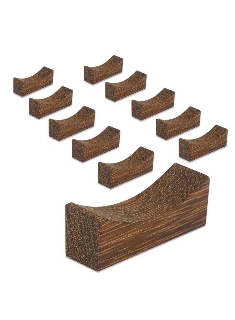 10 قطع مساند وحاملات عيدان تناول الطعام الخشبية للمنزل ، الفندق ، Resta ، حاملي عيدان تناول الطعام الطبيعية الممتازة ، مجموعة رف سكين الشوكة بالملعقة - Image 2