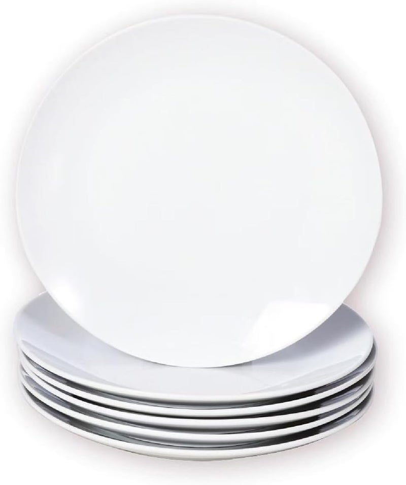 Miicol Flexible use switching Small Dessert Plates Set of 6, Ceramic White Appetizer Plates 6 Inch / 15 cm, Mini Porcelain Serving Plate for Cake, Bread, Salad, Snack All user affordable trusted quality - Image 1