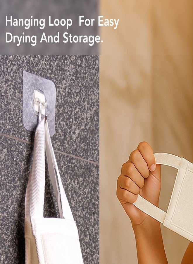 Soko Exfoliating Back Scrubber for Bath | Luxury Loofah Body Scrubber Strap with Dual Handles for Deep Cleansing, Dead Skin & Tan Removal |Extra Hygienic Premium Unisex Shower Accessory- White - Image 5