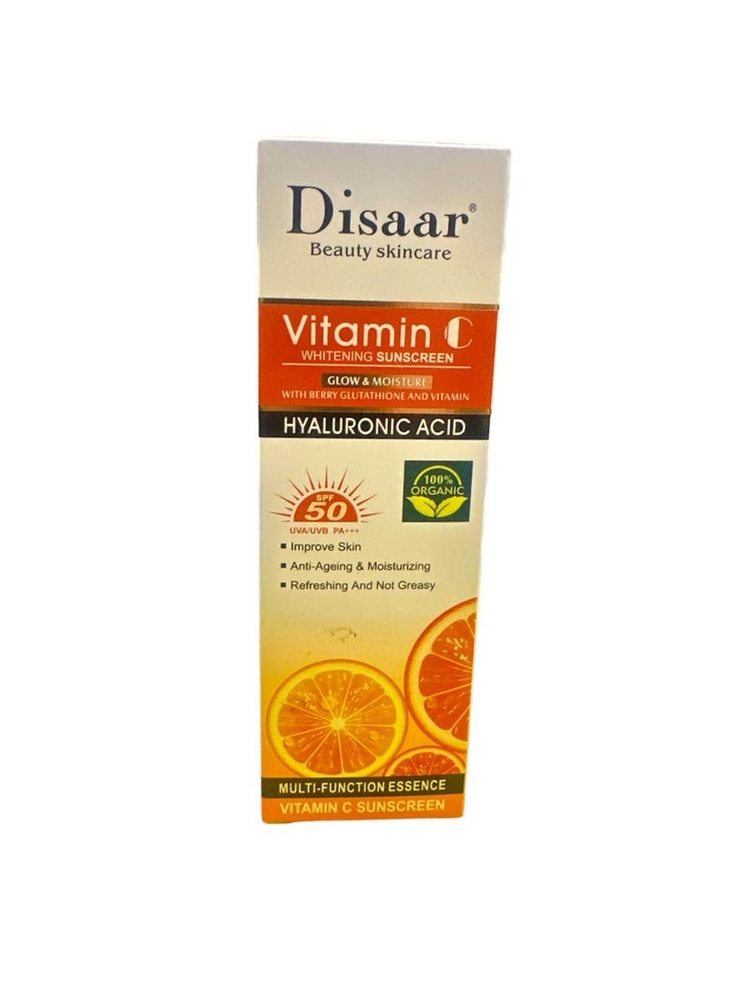 Disaar - Vitamin C whitening sunscreen with Hyaluronic acid 50 grams - Image 1
