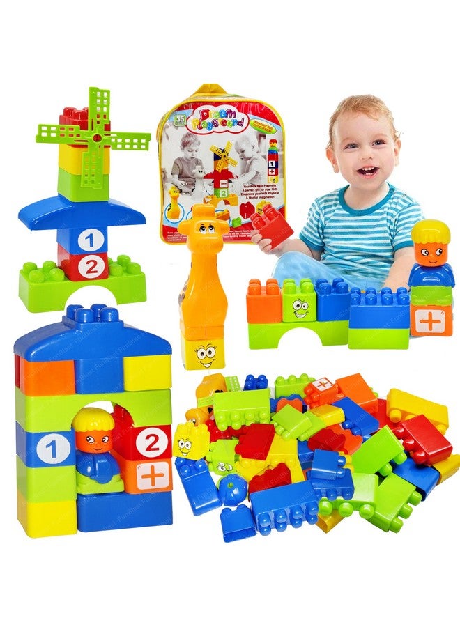 FunBlast FunBlast Learning Blocks for Kids with Cartoon Figures, Bag Packing, Best Gift Toy, Multicolor (Set of 35 Pcs) (LearningB3_New)  - Image 1