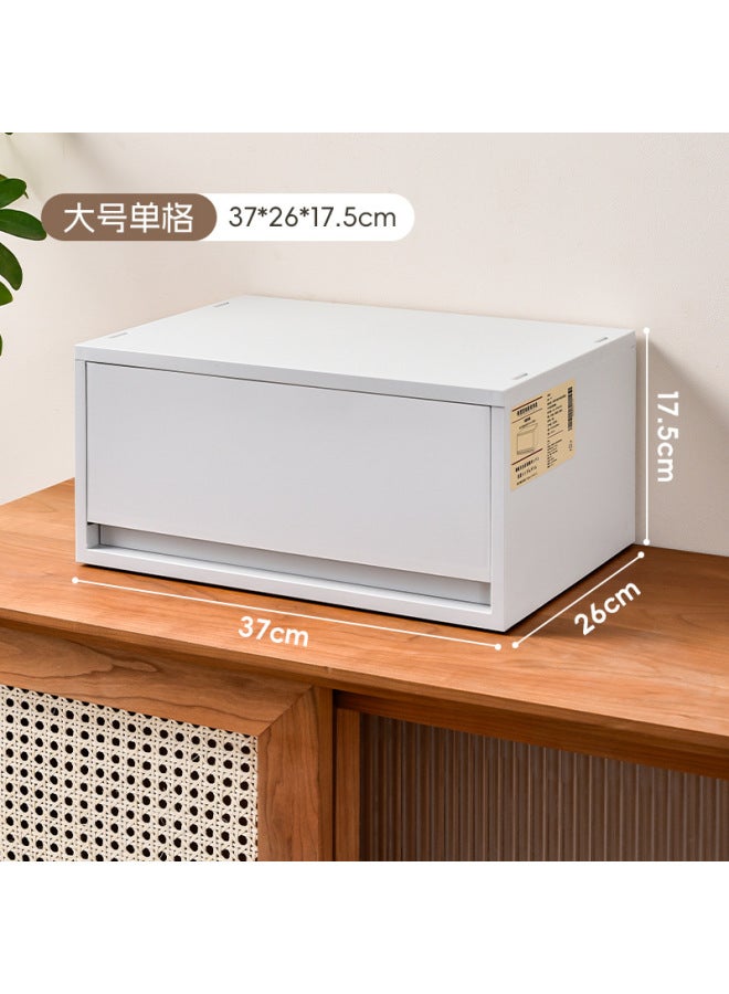 Quner Style Desktop Storage Box Cosmetic File Storage Household Sundries Storage Container Multi-layer Compartment Dustproof Drawer - Image 1