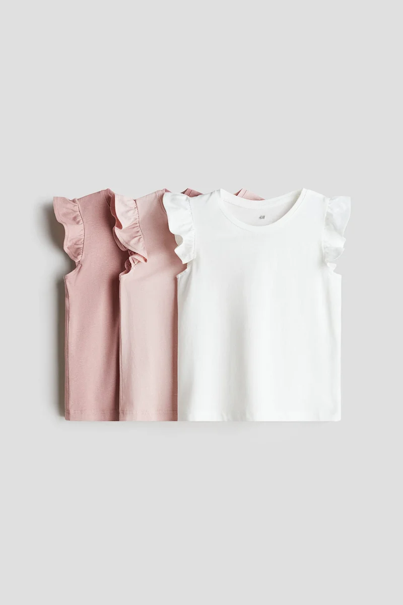 H&M 3-pack flutter-sleeved tops