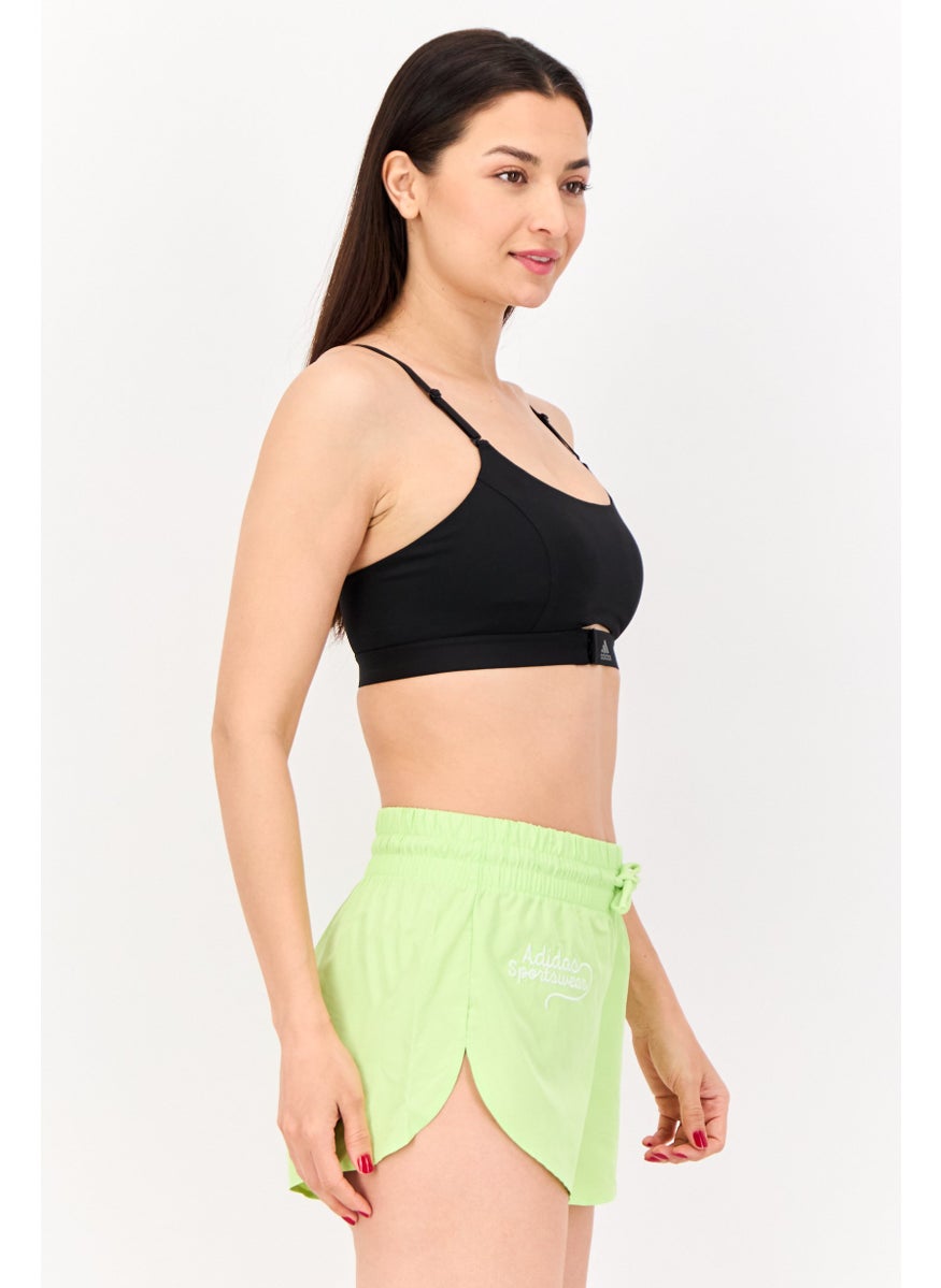 Adidas - Women Brand Logo Padded Sports Bras, Black - Image 1