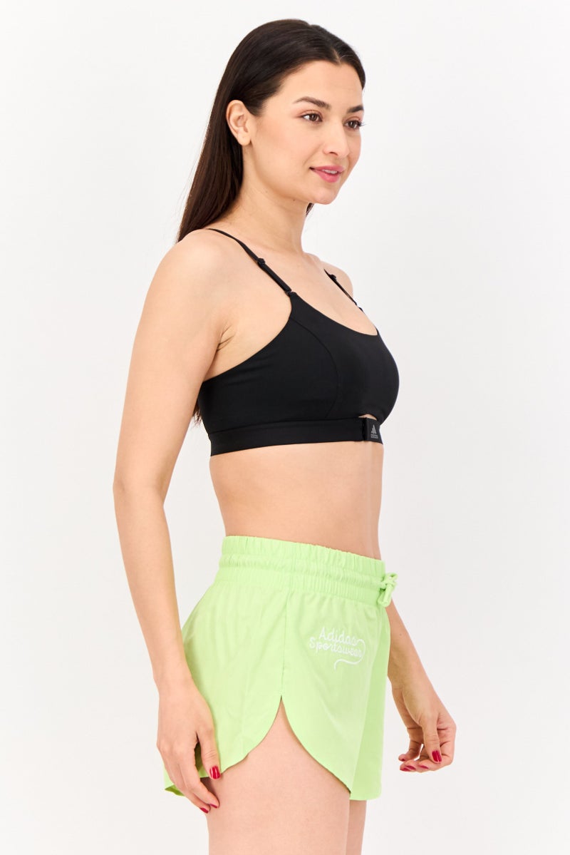 Adidas حمالات صدر رياضية مبطنة بشعار العلامة التجارية للنساء، سوداء - Image 2