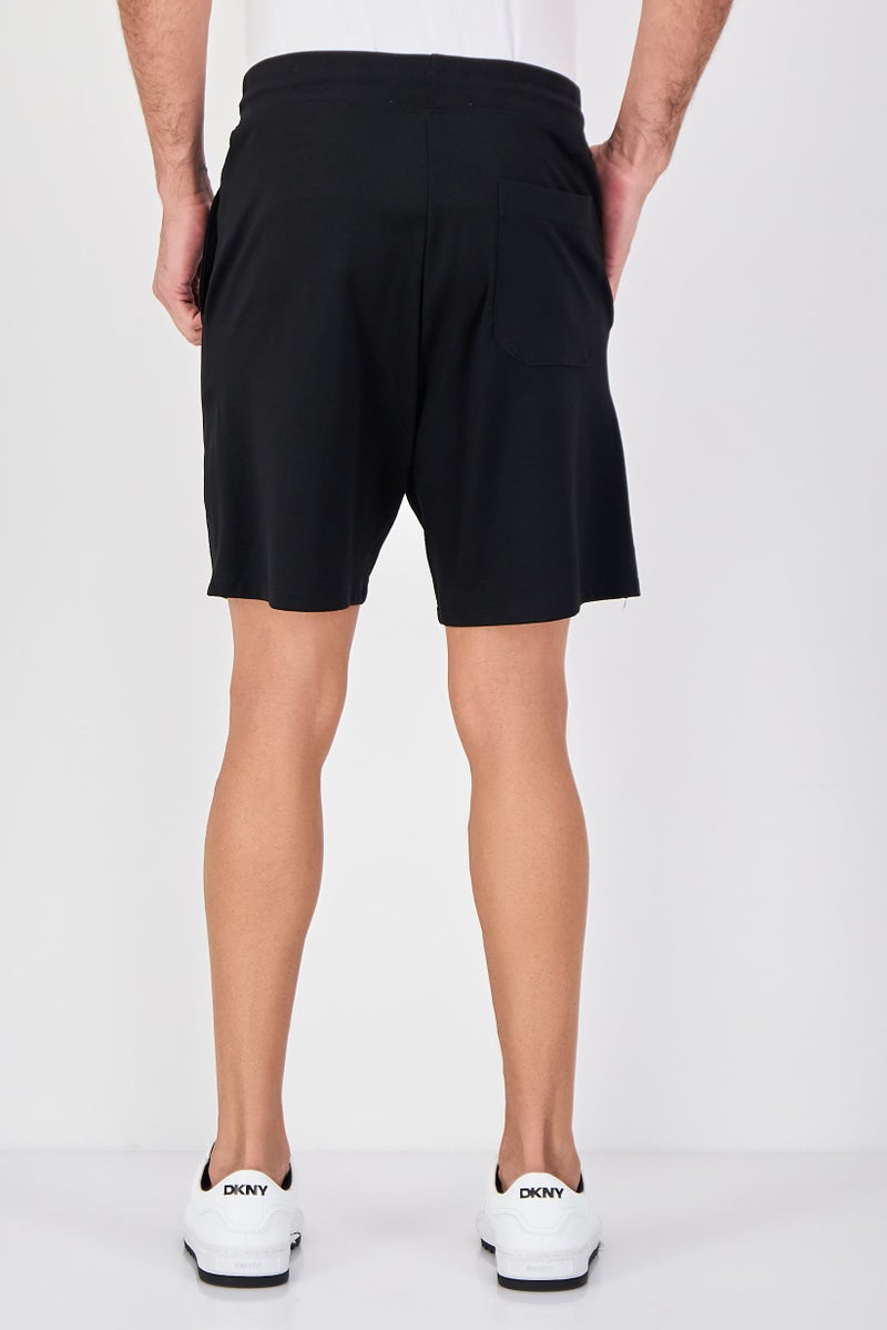 Celio Men Drawstring Plain Basic Shorts, Black - Image 3