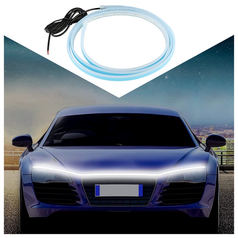 Car LED Hood LightWaterproof LED Light Strips Cool Monochromatic Car LED Light for CCar Lights ExteriorUniversal Auto Accessories59inch White