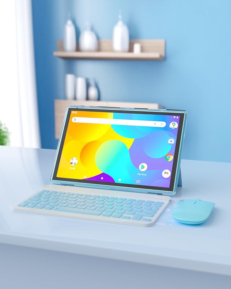 ZZB 2 in 1 Tablet with Keyboard Case Mouse Stylus, 10 inch Tablet Android 15 Tablets PC, 8GB RAM+32GB ROM Support 1TB Expandable, 6000mAh Battery IPS 10.1" Tab 2MP+8MP Dual Camera WiFi-6 Bluetooth Tableta - Image 2