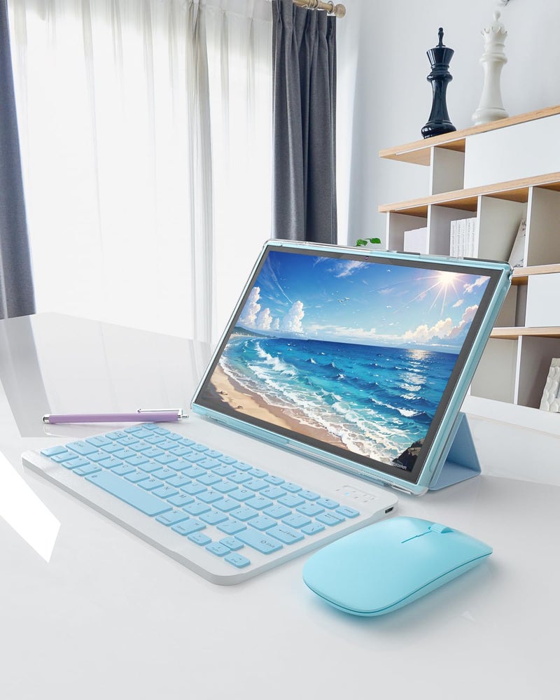 ZZB 2 in 1 Tablet with Keyboard Case Mouse Stylus, 10 inch Tablet Android 15 Tablets PC, 8GB RAM+32GB ROM Support 1TB Expandable, 6000mAh Battery IPS 10.1" Tab 2MP+8MP Dual Camera WiFi-6 Bluetooth Tableta - Image 5
