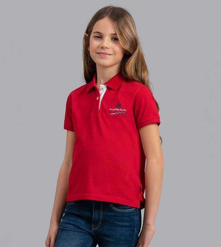 Beverly Hills Polo Club Girls Fashion Polo T-Shirt