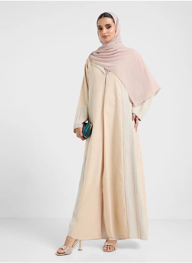 hayas closet Collared Flared Sleeve Abaya