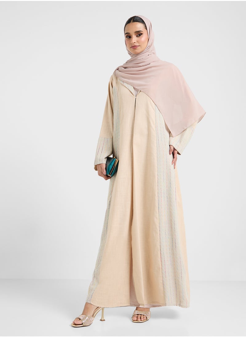 hayas closet Collared Flared Sleeve Abaya  - Image 1