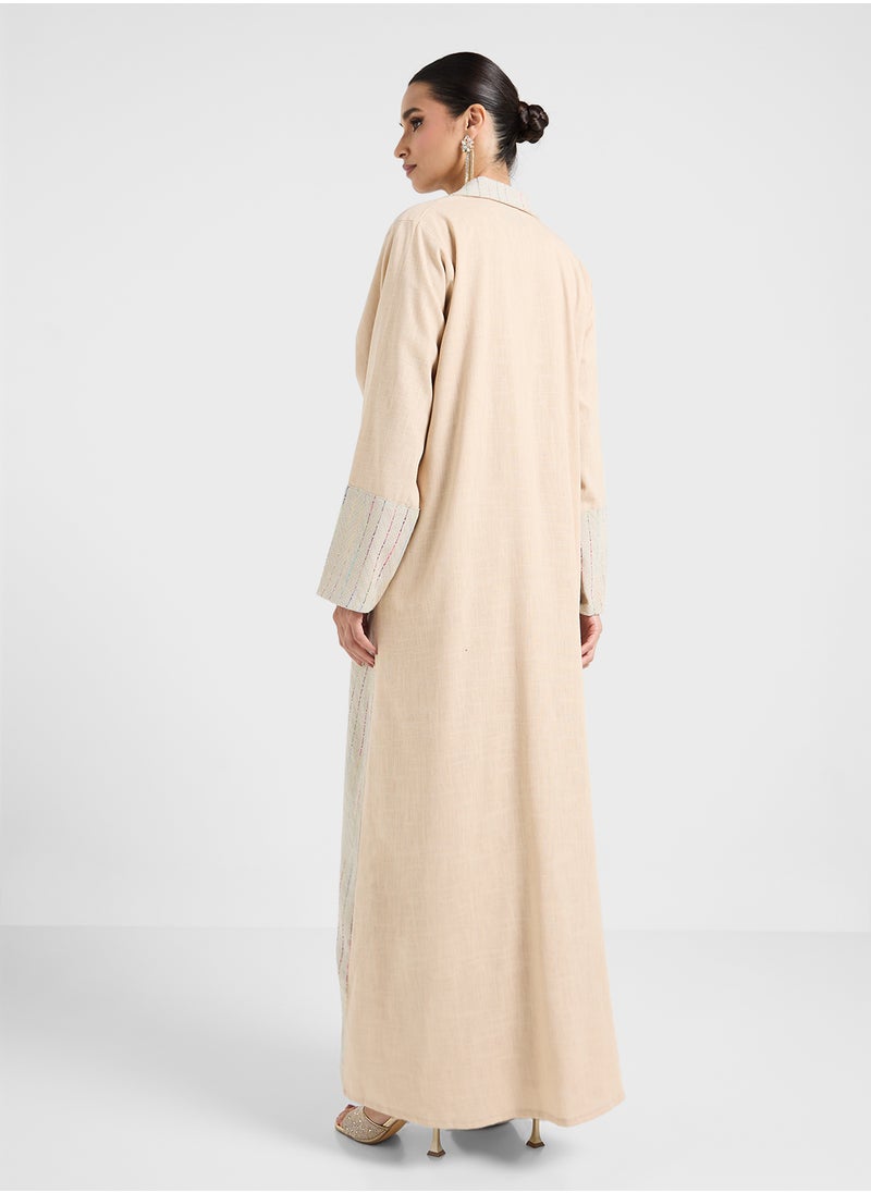 hayas closet Collared Flared Sleeve Abaya  - Image 2