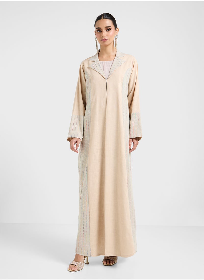 hayas closet Collared Flared Sleeve Abaya  - Image 5