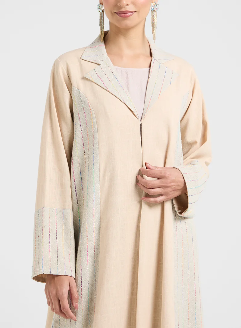 hayas closet Collared Flared Sleeve Abaya
