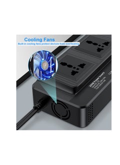 Generic 200W Power Inverter, DC 12V to 230V AC Car Power Inverter 4 USB Ports Charger Adapter Car Plug Converter with Switch, Current LCD Screen  - Image 4
