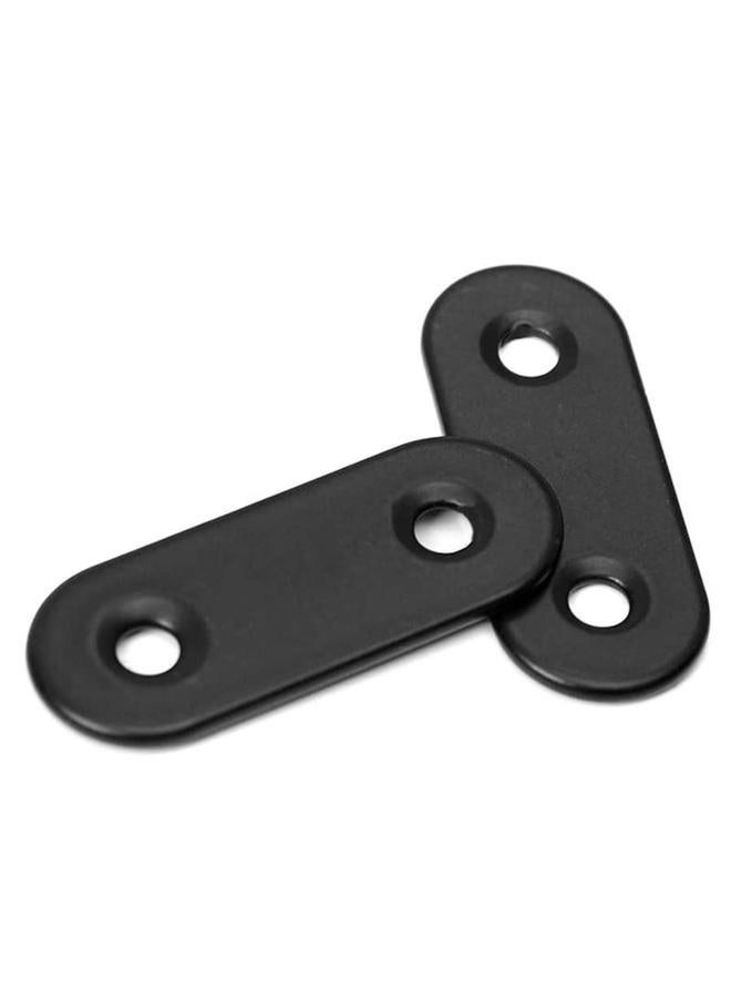 WYSUMMER Black Flat Straight Brace,20Pcs Metal Mending Brackets Straight Corner Braces Straight Brackets with 40Pcs Screws - Image 5