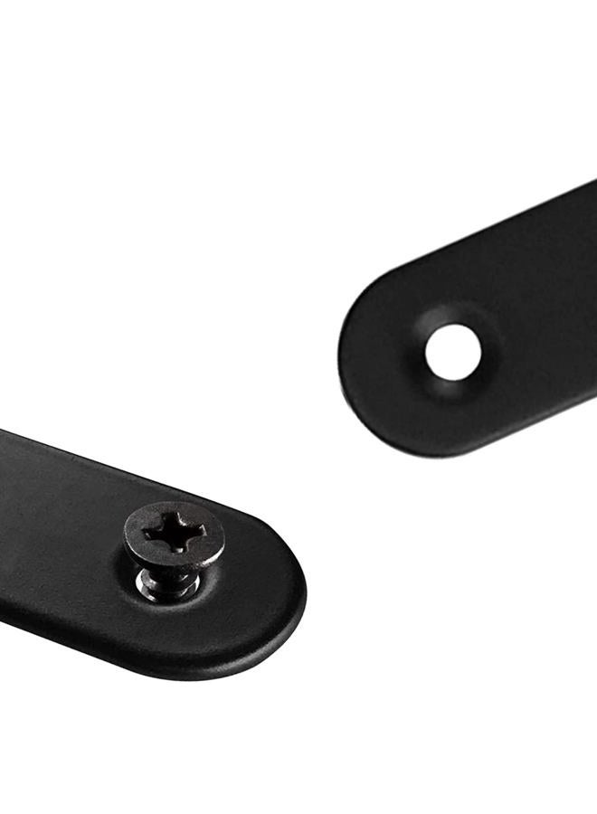 WYSUMMER Black Flat Straight Brace,20Pcs Metal Mending Brackets Straight Corner Braces Straight Brackets with 40Pcs Screws - Image 3