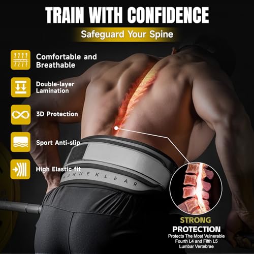 M MANUEKLEAR MANUEKLEAR 2-in-1 Weightlifting Belt & Dip Belt with 36.7 IN Rope, Double-Layer Weight Lifting Belts, Powerlifting Gym Weighted Belt for Pull Up Squat - Image 5