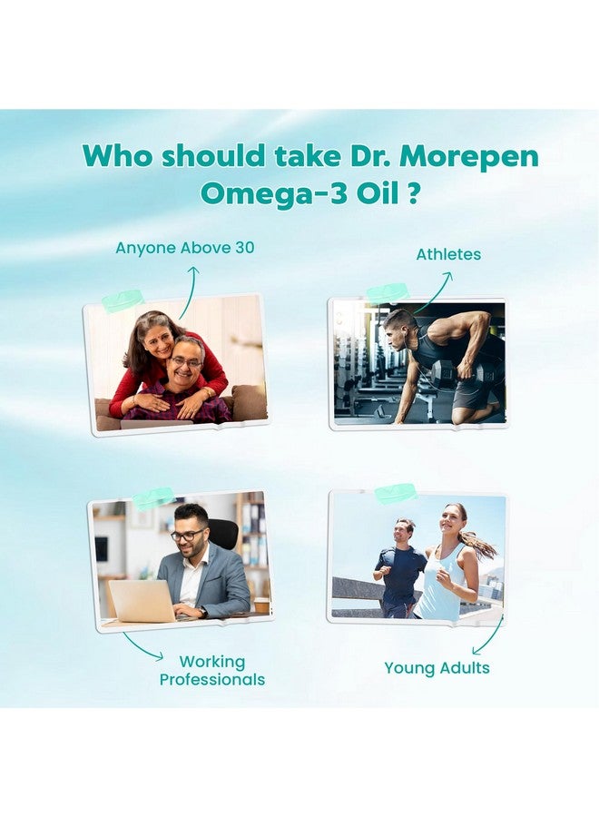 Dr. Morepen زيت السمك أوميغا 3 من د. موريبين 500 ملغ 300 ملغ EPA و DHA | زيت السمك عالي الفعالية 60 كبسولة (عبوة من 2) ، 2 عدد - Image 4