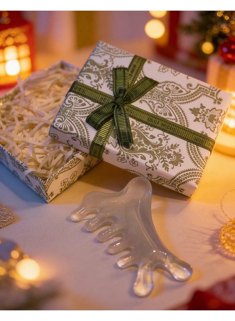 Facial Massage Comb | Gua Sha Tool | Facial Sculpting Tool | Scalp Massager | Transparent Massage Comb - Image 2