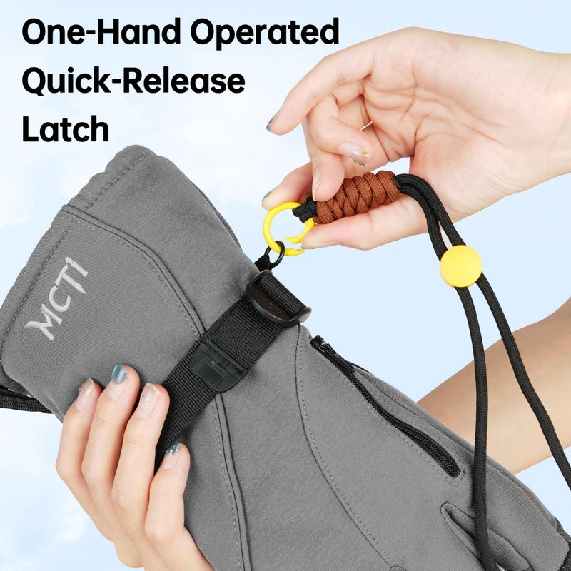 MCTi Hand Wrist Strap Lanyard, Adjustable Ski Gloves Wrist Strap, Tight Hand-Braided Phone Lanyard, Durable Stretchable Keychain 2pcs - Image 2