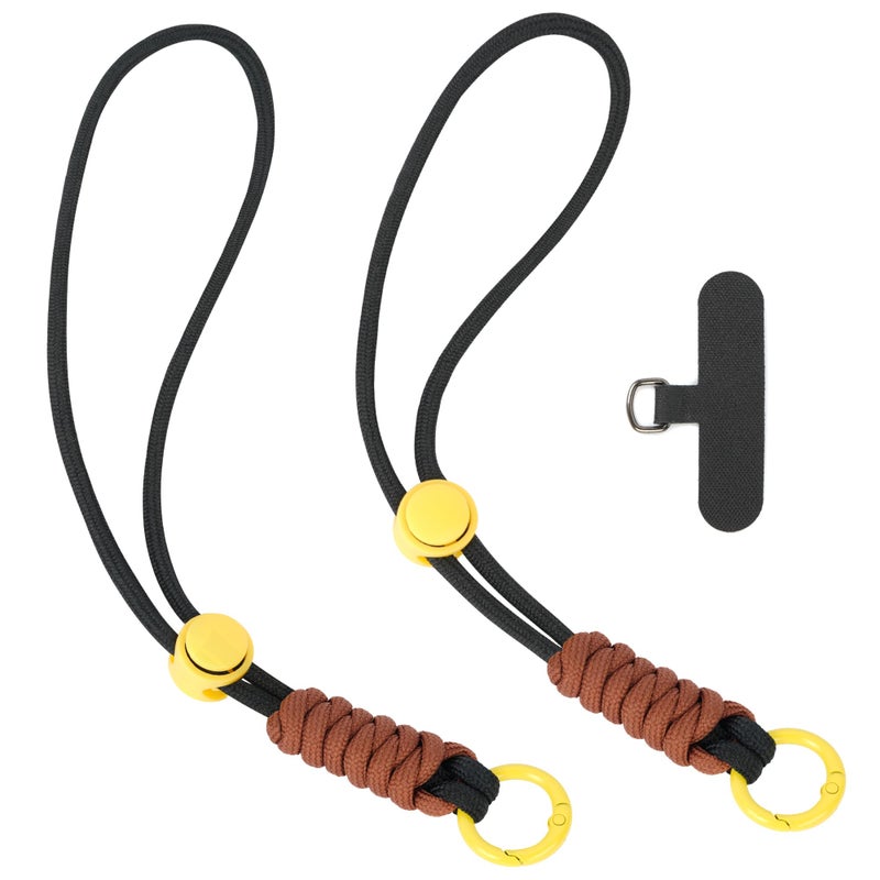 MCTi Hand Wrist Strap Lanyard, Adjustable Ski Gloves Wrist Strap, Tight Hand-Braided Phone Lanyard, Durable Stretchable Keychain 2pcs - Image 1