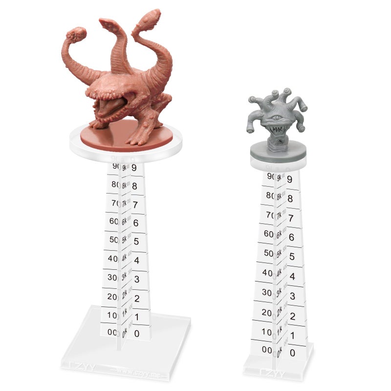 CZYY DND Flying Miniatures Combat Riser Set of 2 Acrylic Laser Cut Flight Stand Terrain from 0 to 9999 ft Perfect for Dungeons and Dragons Wargames DD and Tabletop RPG - Image 4