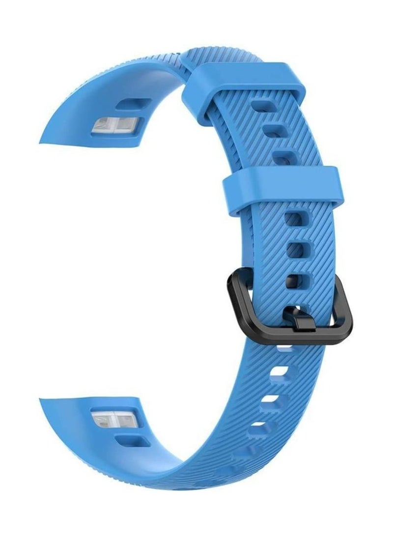 Silicone Wristband For Honor Band 4/Band 5 Smart Watch Replacement Bracelet Strap -Blue - Image 1