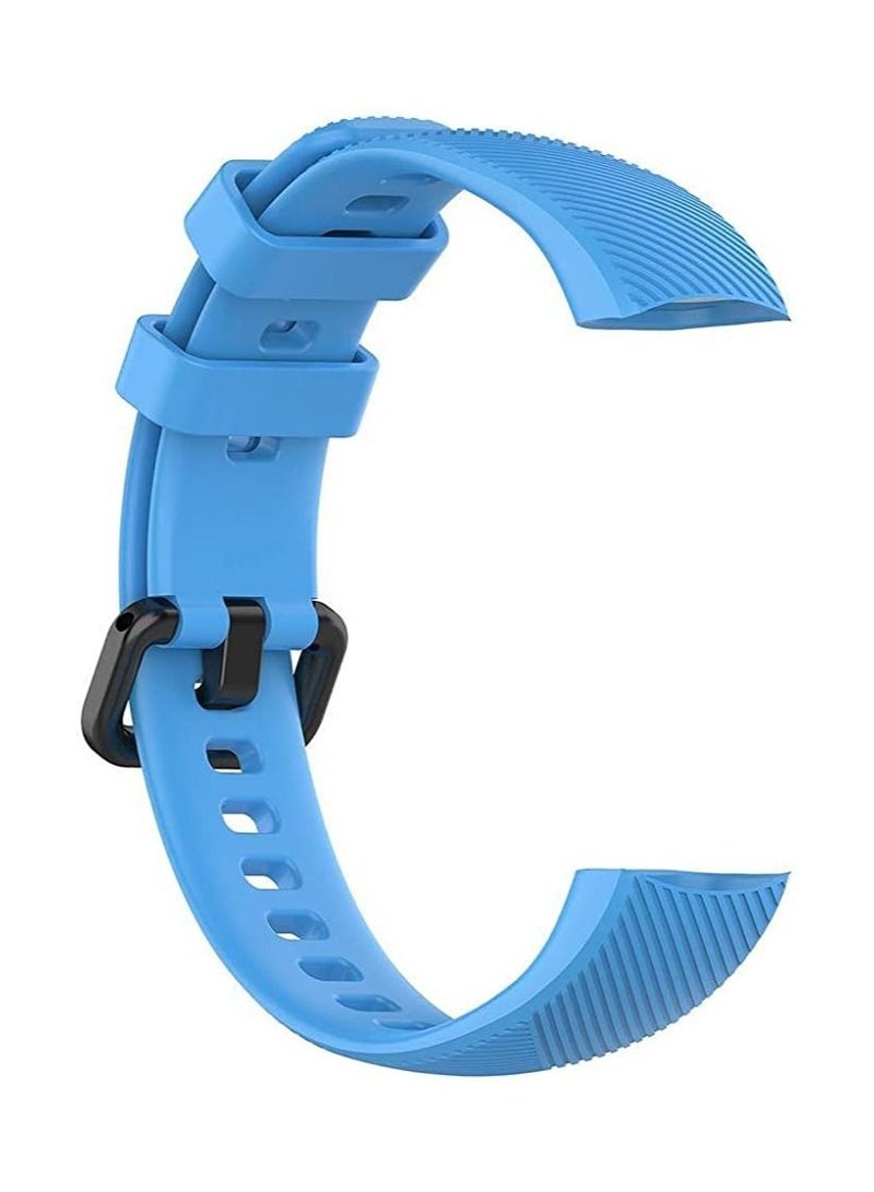 Silicone Wristband For Honor Band 4/Band 5 Smart Watch Replacement Bracelet Strap -Blue - Image 2