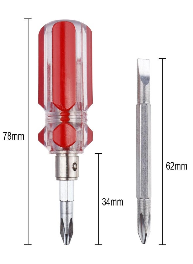 Wolfride 5pcs Stubby Phillips Flat Head Screwdriver Magnetic Mini Screwdriver Set Small Pocket Screwdrivers - Image 2