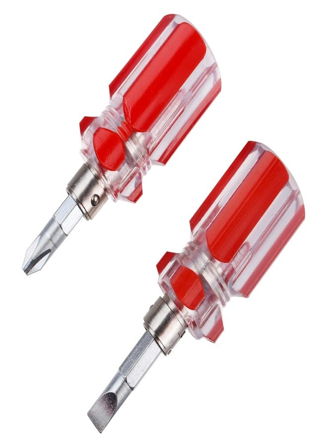 Wolfride 5pcs Stubby Phillips Flat Head Screwdriver Magnetic Mini Screwdriver Set Small Pocket Screwdrivers - Image 3