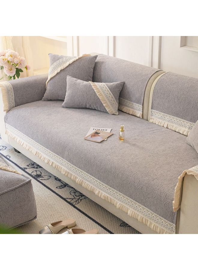 Zichen French Light Luxury Sofa Cushion New Straight Row Non-slip Sofa Seat Cover, All-season Universal Sofa Slipcover - Image 1
