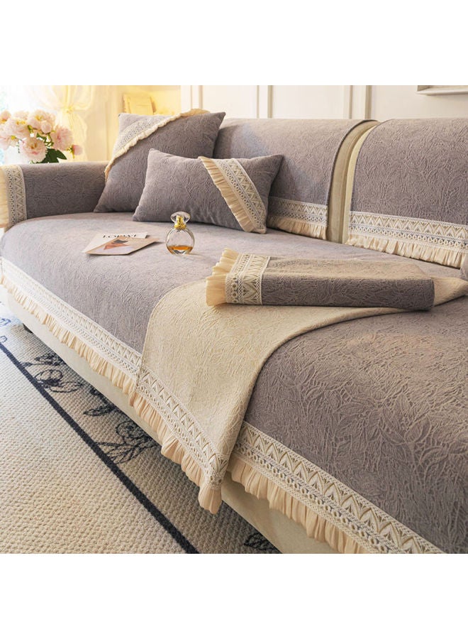 Zichen French Light Luxury Sofa Cushion New Straight Row Non-slip Sofa Seat Cover, All-season Universal Sofa Slipcover - Image 2
